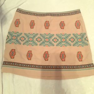 Really cute YA embroidered mini skirt.